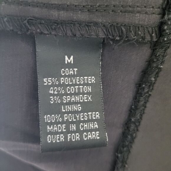 women's jacket BCX black coat size medium double breasted - Picture 5 of 5